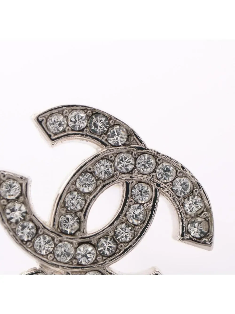 Chanel Cc Logo Earrings Silver-Tone #357760C12B